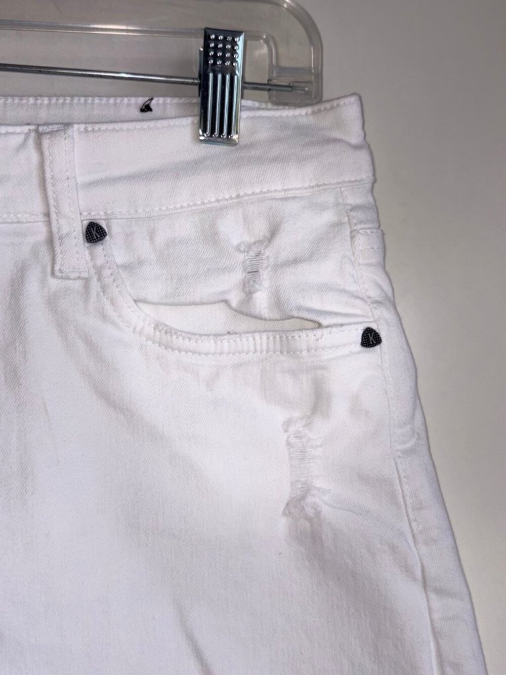 Kut From the Kloth Jane High Rise Jean Shorts Size 6 White - Picture 2 of 12